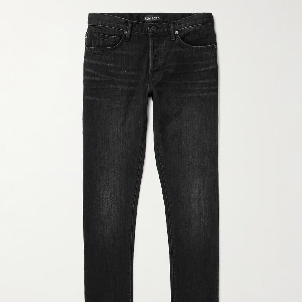 COPY - Tom Ford Black Slim-Fit Selvedge Jeans